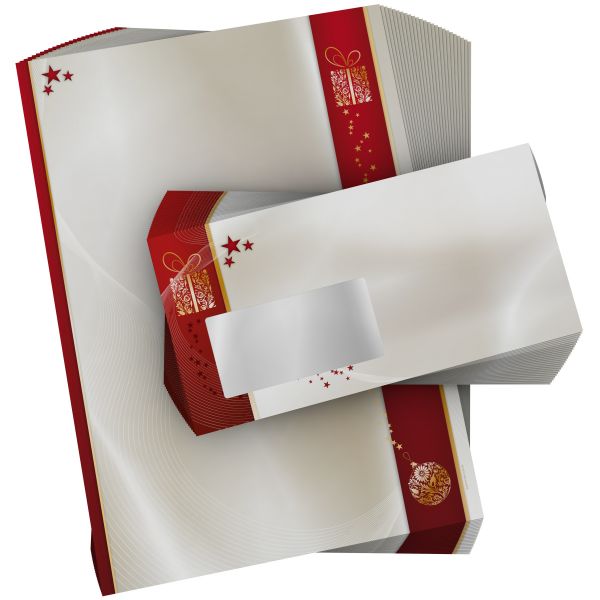 Christmas stationery set Golden Christmas with envelopes