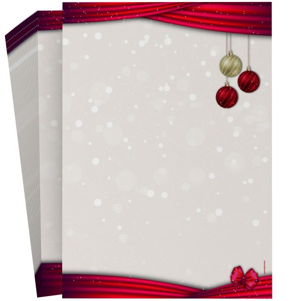 Festliches Weihnachtsbriefpapier Heiligabend für private Weihnachtsgrüße
