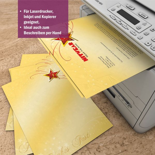 Christmas letter paper Happy Christmas Days for business and private use