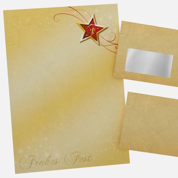 Festive Christmas stationery with Happy Christmas Days motif DIN A4