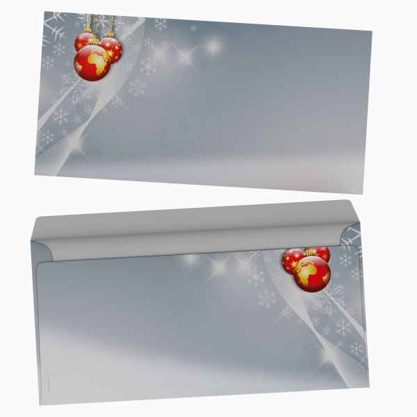 Christmas stationery Christmas World with windowless envelopes
