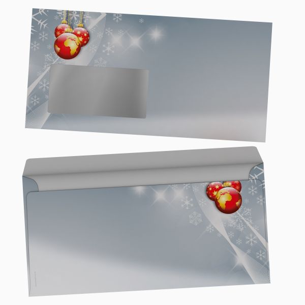 Christmas stationery Christmas World with window envelopes