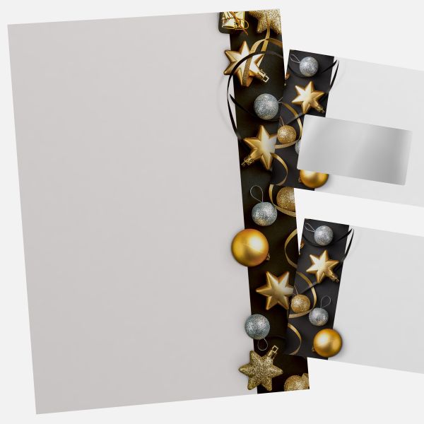 Festliches Weihnachtsbriefpapier mit Motiv Excelsior in DIN A4
