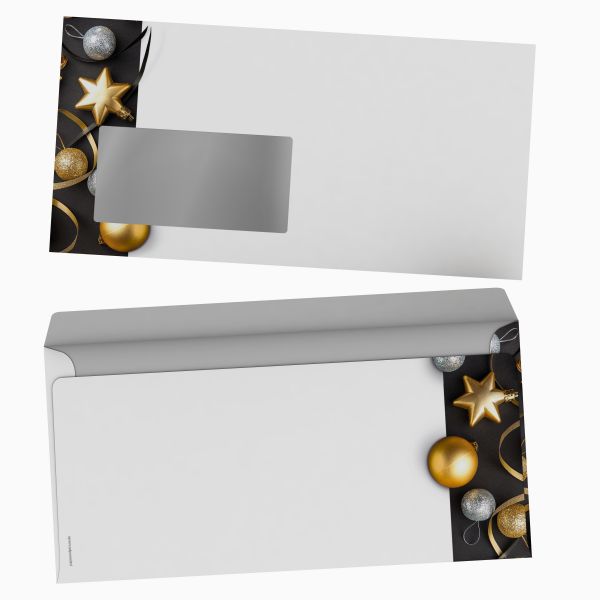 Weihnachtsbriefpapier Excelsior mit Fensterkuverts