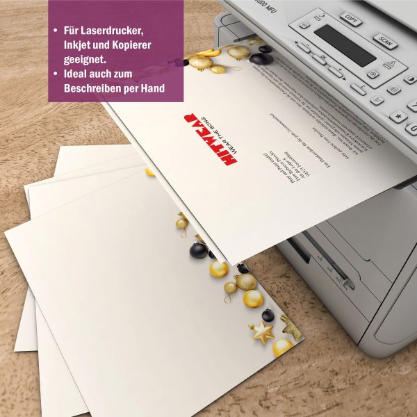 Weihnachtsbriefpapier DIN A4 Excelsior WHITE +++neu – Motivdetail