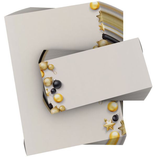 Stimmungsvolles Weihnachtsbriefpapier Excelsior WHITE +++neu für geschäftliche Grüße und Firmen