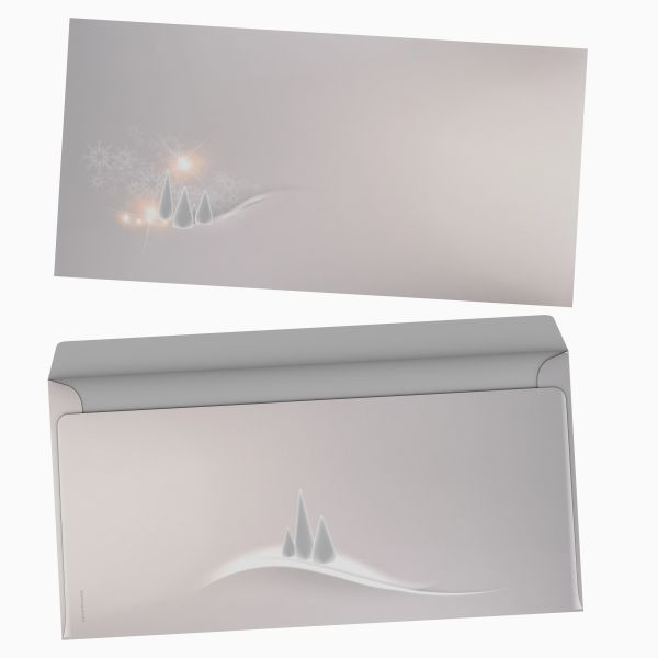 Christmas stationery Winterwonderland with windowless envelopes