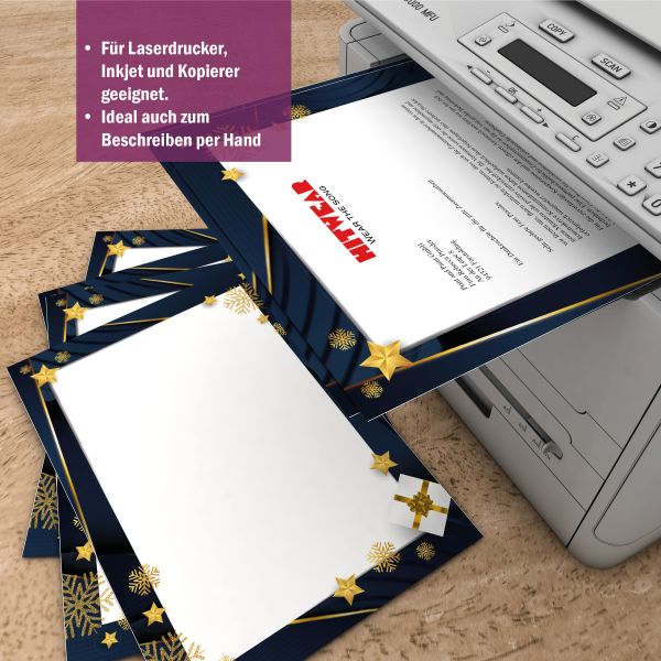 Christmas letter paper Elegance for business and private use