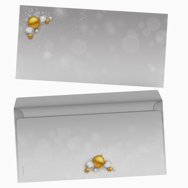 Weihnachtsbriefpapier Weihnachtlicher Rahmen mit Kuverts ohne Fenster