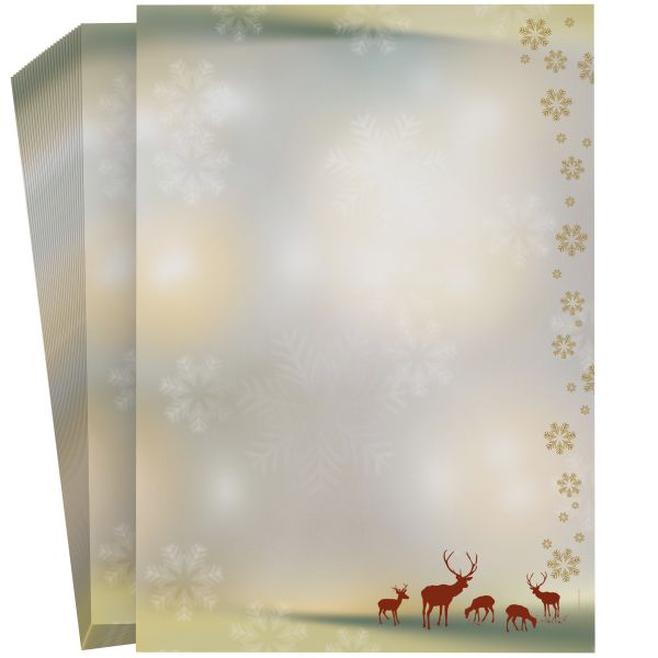 Premium Reindeers Christmas stationery for the holidays