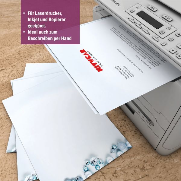 Christmas letter paper Magic Christmas Baubles for business and private use