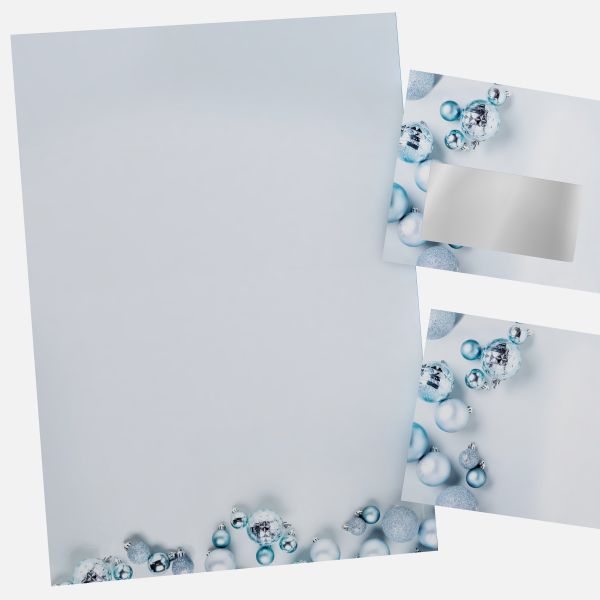 Festive Christmas stationery with Magic Christmas Baubles motif DIN A4