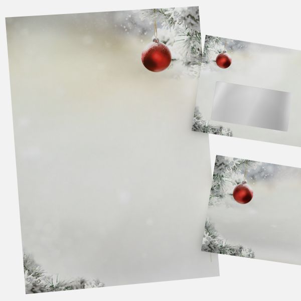 Festliches Weihnachtsbriefpapier mit Motiv Stille Nacht in DIN A4