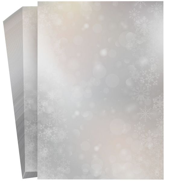 Festliches Weihnachtsbriefpapier Tanzende Flocken für private Weihnachtsgrüße