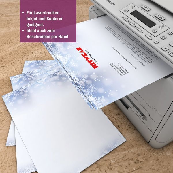 Weihnachtsbriefpapier DIN A4 Wintertraum – Motivdetail