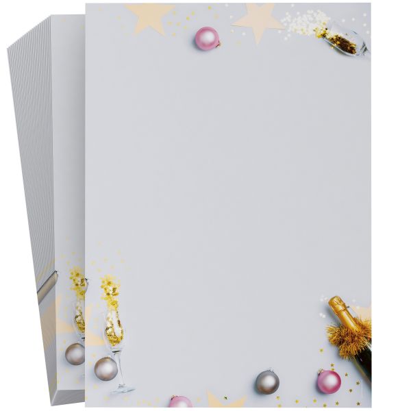 Festliches Weihnachtsbriefpapier Briefpapier Silvesterparty +++neu für private Weihnachtsgrüße