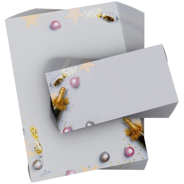 Stimmungsvolles Weihnachtsbriefpapier Briefpapier Silvesterparty +++neu für geschäftliche Grüße und Firmen