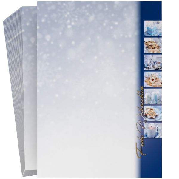 Festliches Weihnachtsbriefpapier Weihnachtstisch für private Weihnachtsgrüße