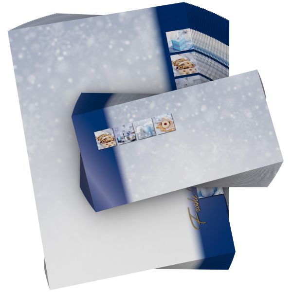 Stimmungsvolles Weihnachtsbriefpapier Weihnachtstisch für geschäftliche Grüße und Firmen