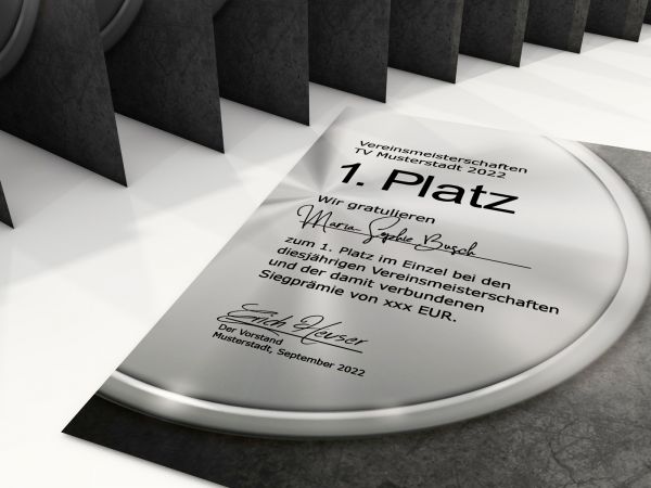Urkundenpapier Medaille