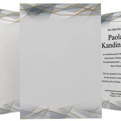 Urkundenpapier DIN A4 190 g/m² beidseitig bedruckt – Motiv Prestige Lines2