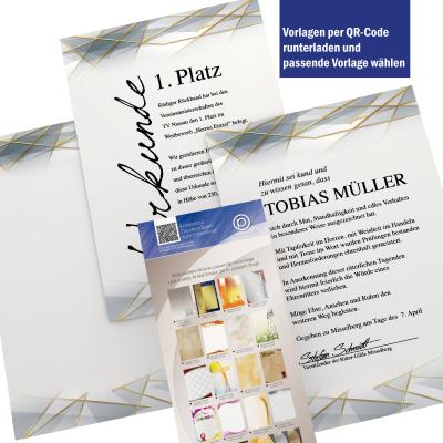 Urkundenpapier DIN A4 190 g/m² beidseitig bedruckt – Motiv Prestige Lines2