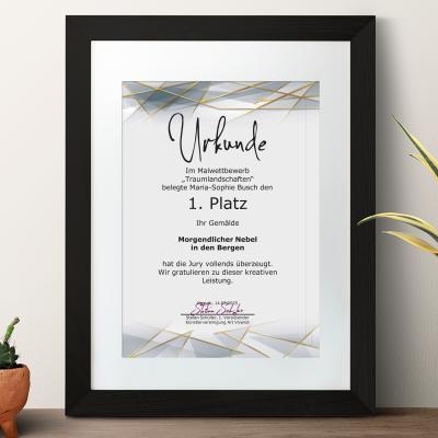 Urkundenpapier DIN A4 190 g/m² beidseitig bedruckt – Motiv Prestige Lines2