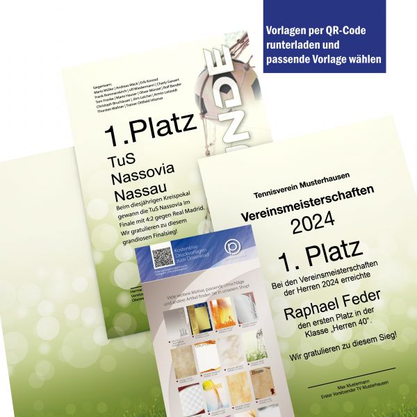 Urkundenpapier Fußball