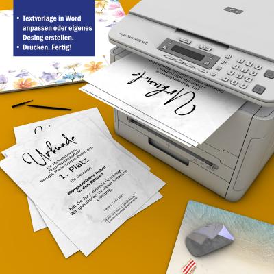 Urkundenpapier DIN A4 190 g/m² beidseitig bedruckt – Motiv [NAME]