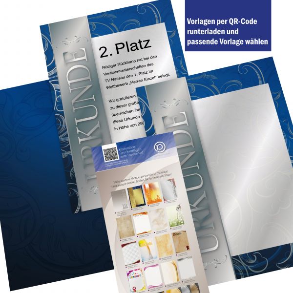 Urkundenpapier Silber