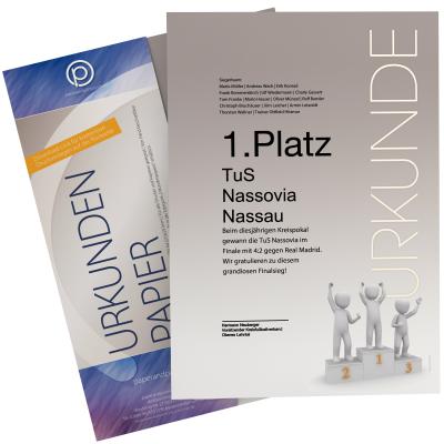 Preview: Certificate paper A4 190 gsm double-sided printed – Award Ceremony design