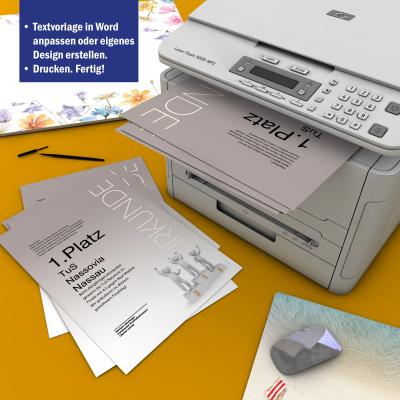 Award Ceremony Certificate Paper A4 190 gsm – double-sided printed – podium design