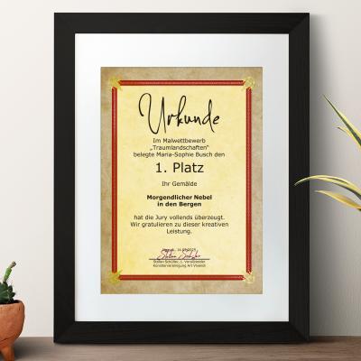 Urkundenpapier DIN A4 190 g/m² beidseitig bedruckt – Motiv Prestige Classic