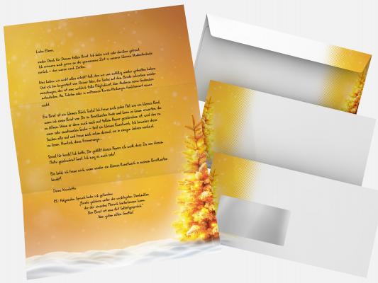 Weihnachtspapier Pure Silver Briefpapier mit Motiv