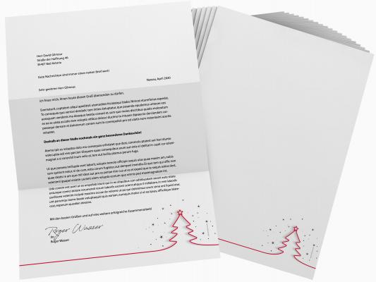 Christmas Stationery Little Red Christmastree