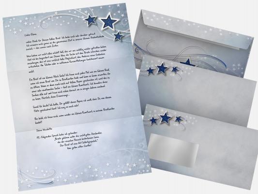 Weihnachtspapier Simply Stars Briefpapier mit Motiv