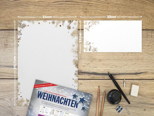 Weihnachtsbriefumschlag mit und ohne Fenster Adventskerzen Briefpapier mit Motiv