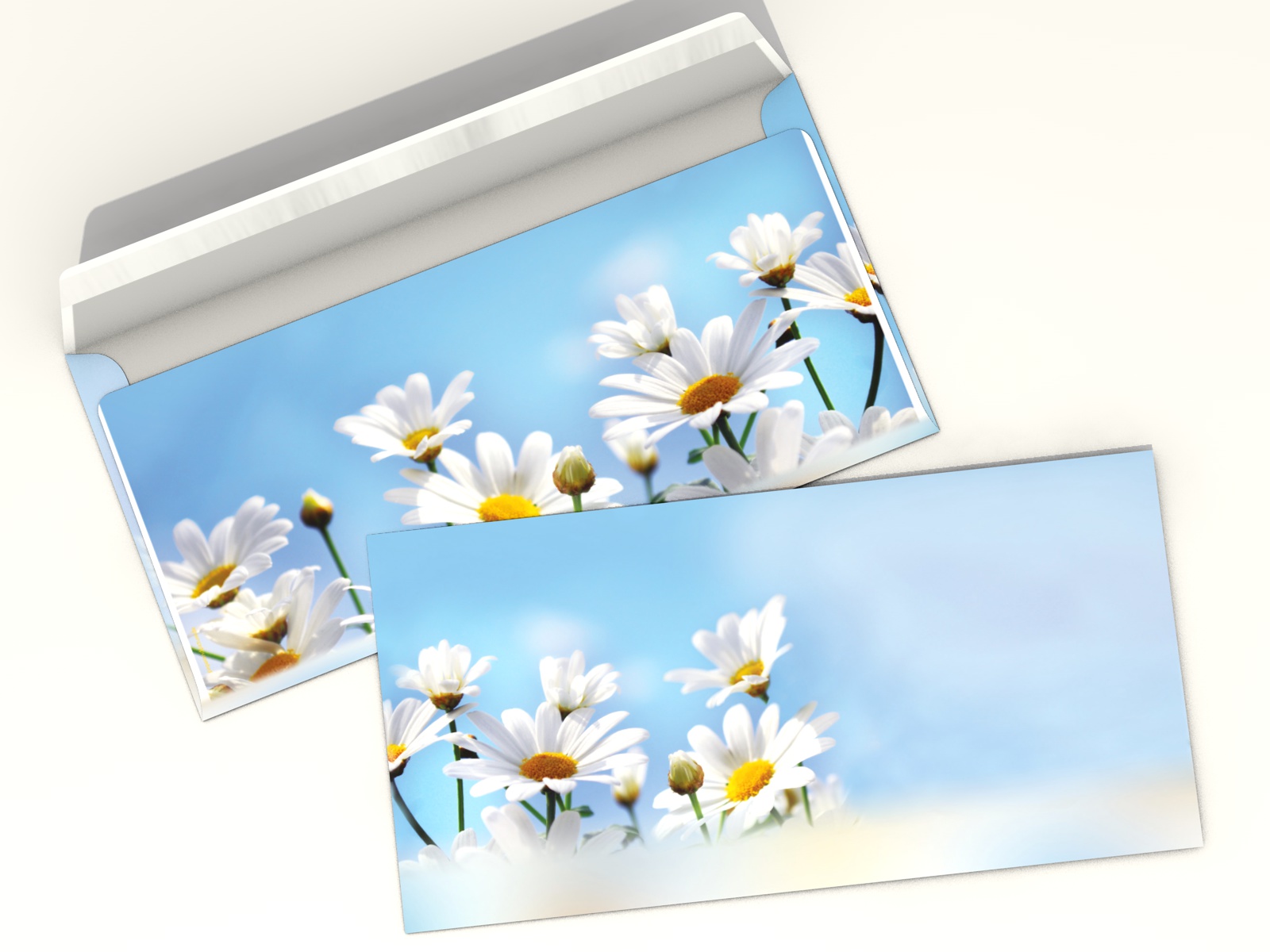 Motivpapier Set mit Umschlag Storchenschnabel Blumen 50 Blatt A4 und 50 passende Kuverts 