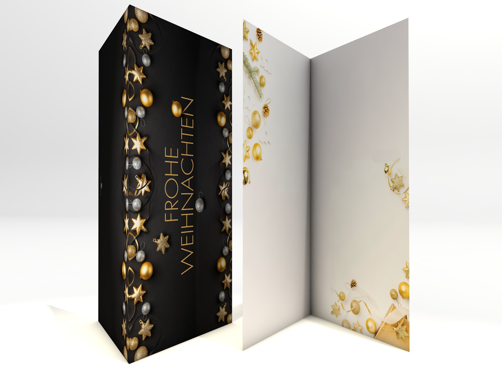 Sweetzer & Orange Weihnachtskarten Set – 24 Karten Mit 6 Designs, Goldprägung, Rote Umschläge, 300 G/m² Papier