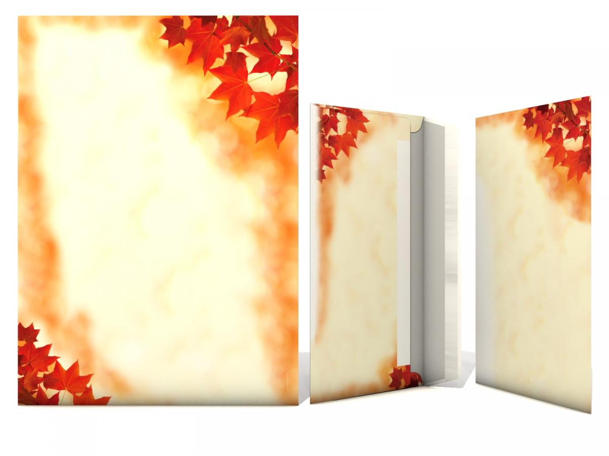 Stationery Red Maple Leaves Writing paper