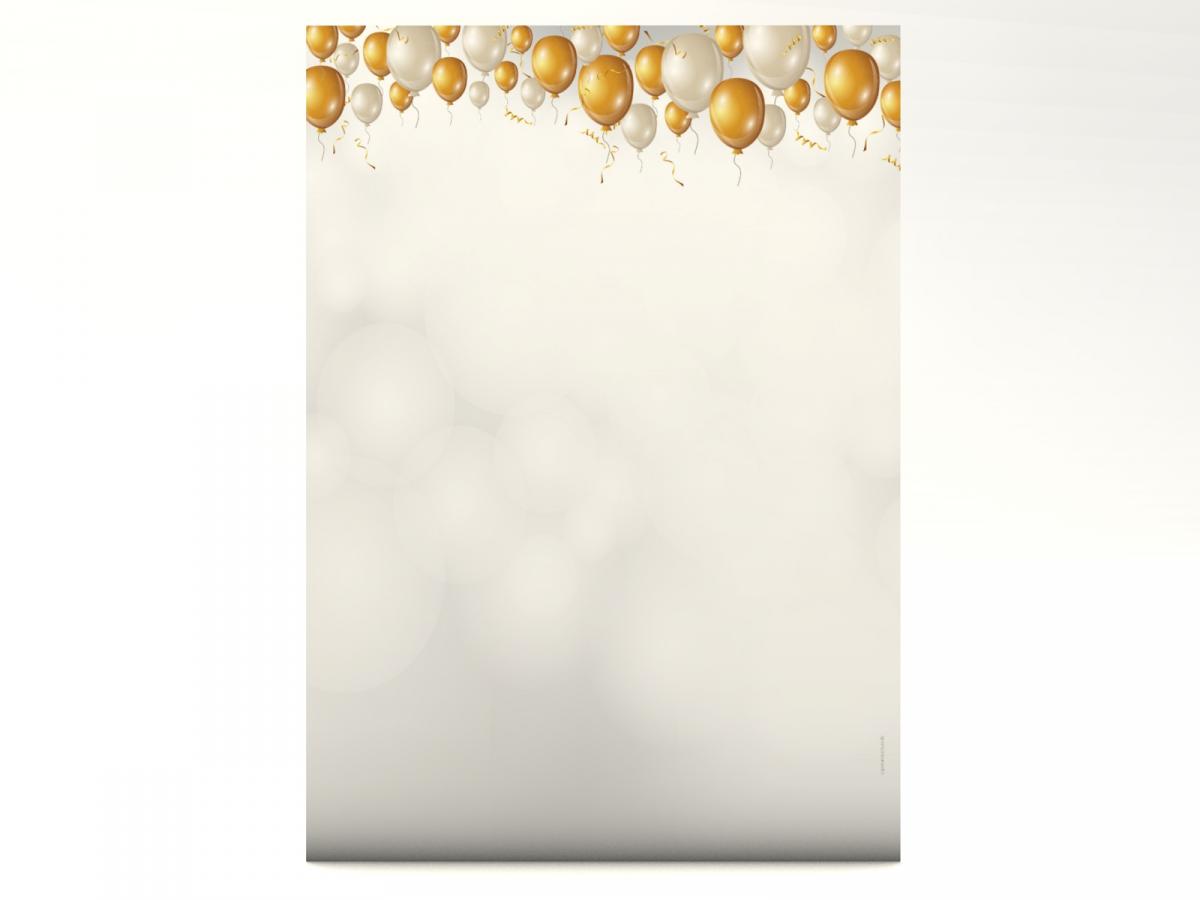 Motivpapier Edle Ballons Briefpapier mit Motiv
