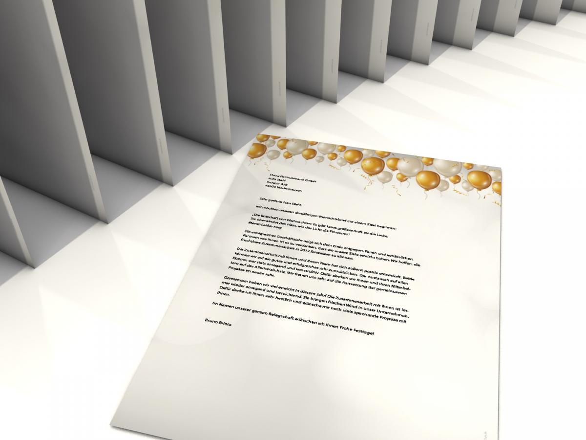 Motivpapier Edle Ballons Briefpapier mit Motiv