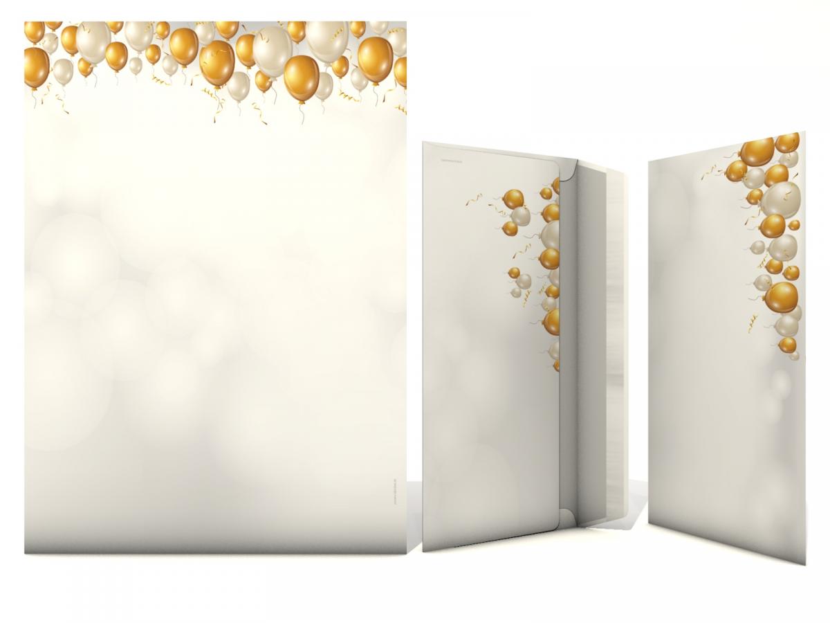 Motivpapier Edle Ballons Briefpapier mit Motiv