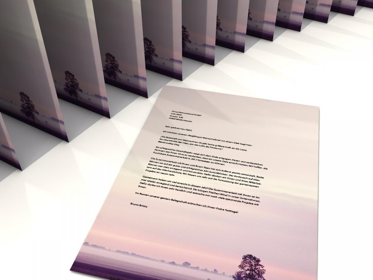 Motivpapier Morgendliche Stille Briefpapier mit Motiv