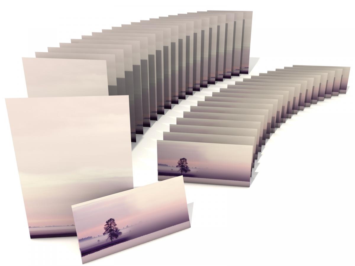 Motivpapier Morgendliche Stille Briefpapier mit Motiv