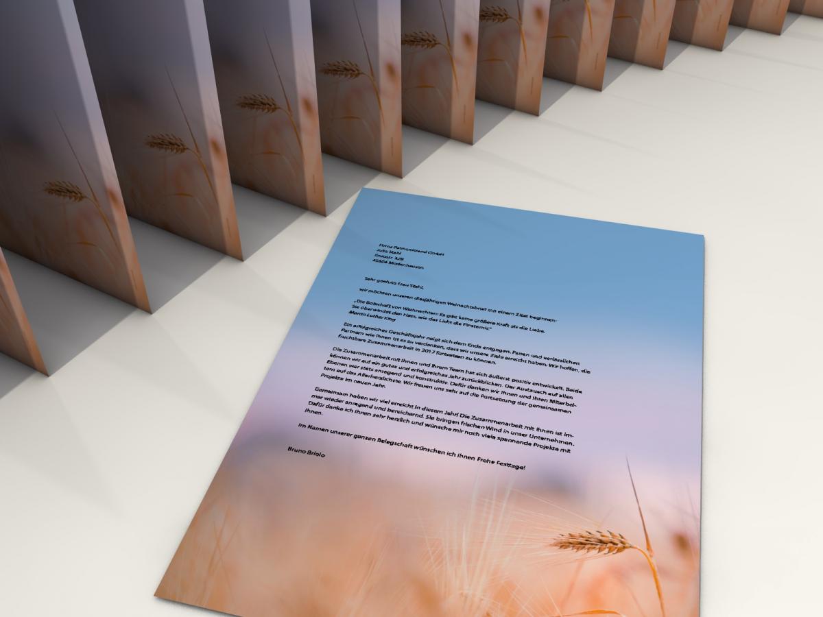 Motivpapier Ährengold Briefpapier mit Motiv