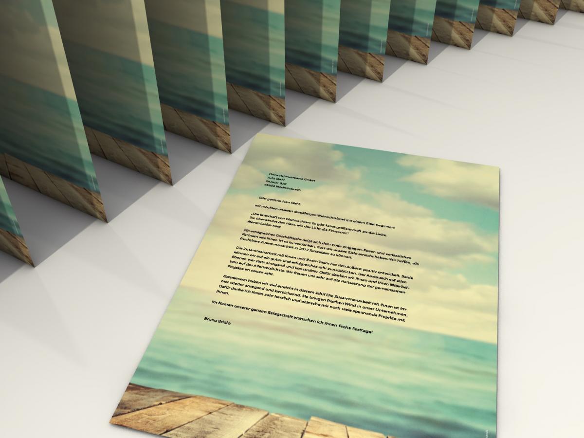 Motivpapier Ocean View Briefpapier mit Motiv