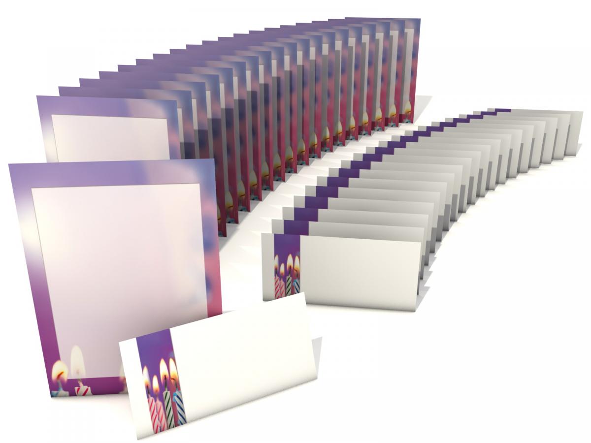Motivpapier Happy Birthday Briefpapier mit Motiv
