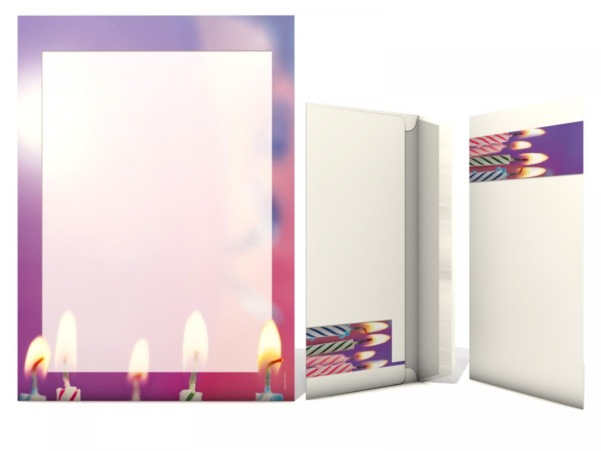 Motivpapier Happy Birthday Briefpapier mit Motiv
