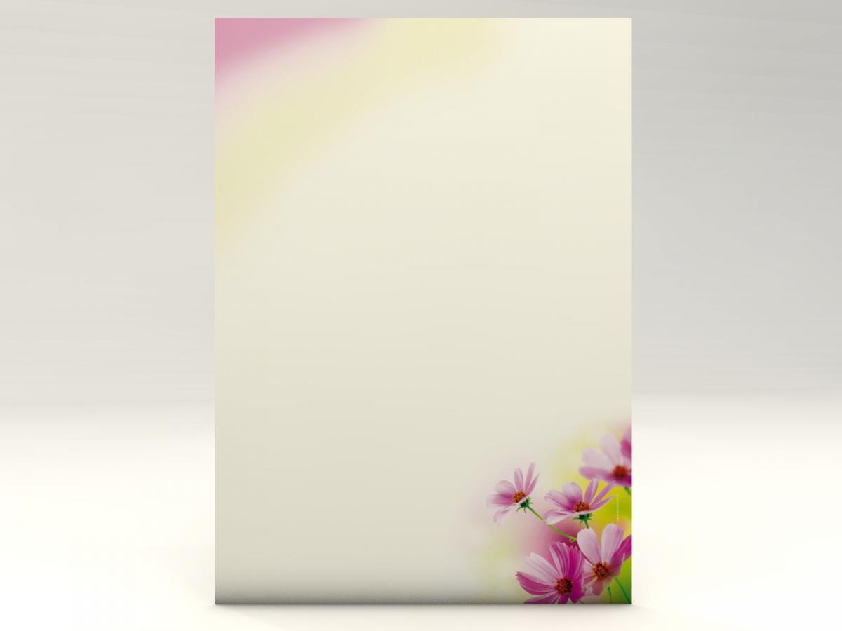 Motivpapier Sommerblumen Briefpapier mit Motiv